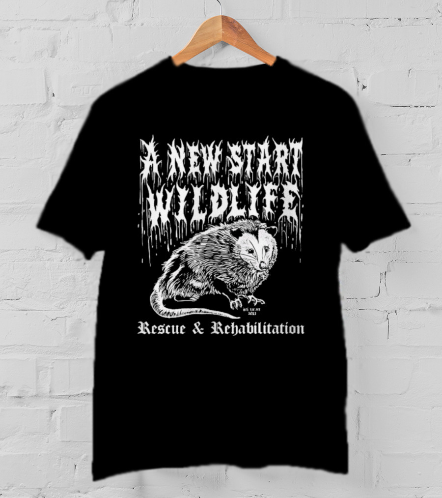 A New Start Wildlife Rescue Rehabilitation Rat Design T-Shirt