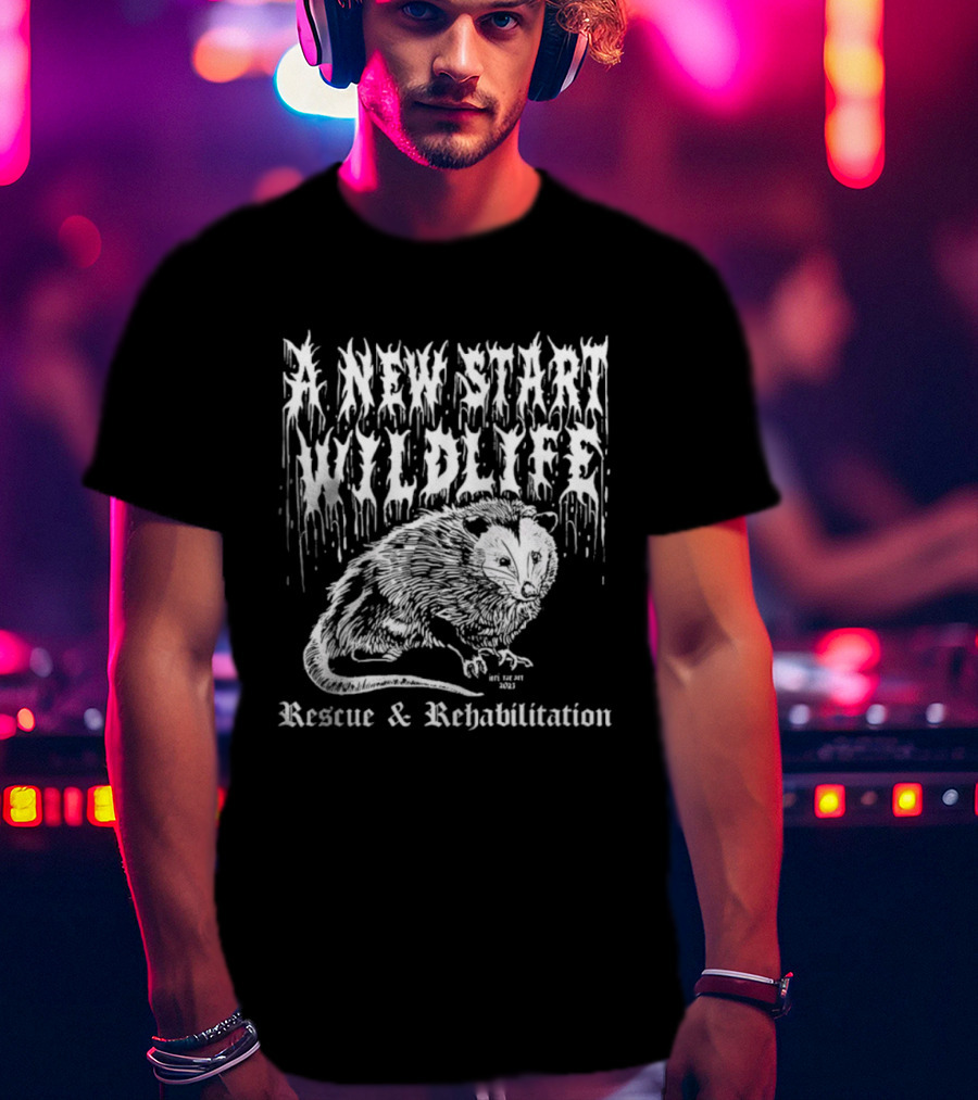 A New Start Wildlife Rescue Rehabilitation Rat Design T-Shirt