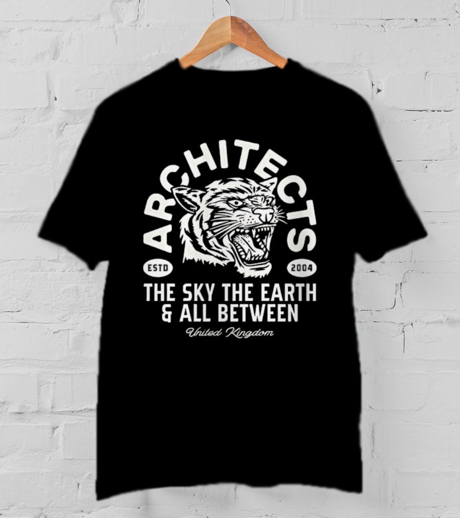 Architects Tiger The Sky The Earth All Between United Kingdom T-Shirt