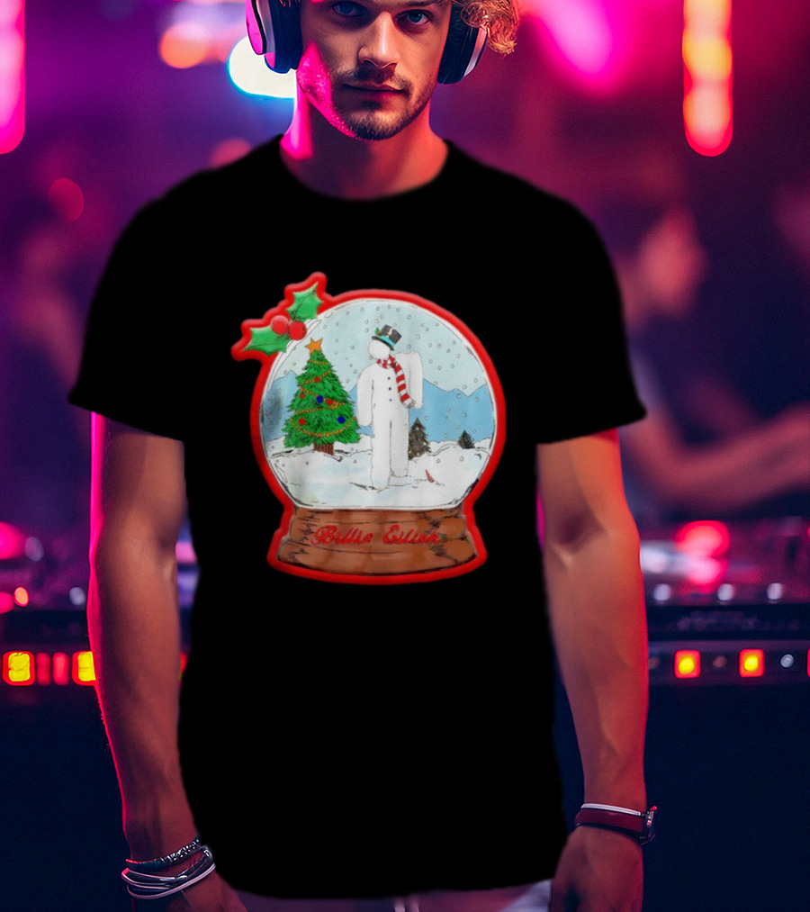 Billie Eilish Blohsh Christmas Snowglobe Ornament T-Shirt