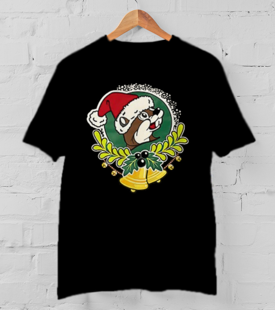 Buc-ee's Christmas 2025 Jingle All The Way Santa Beaver Holiday Cheer T-Shirt