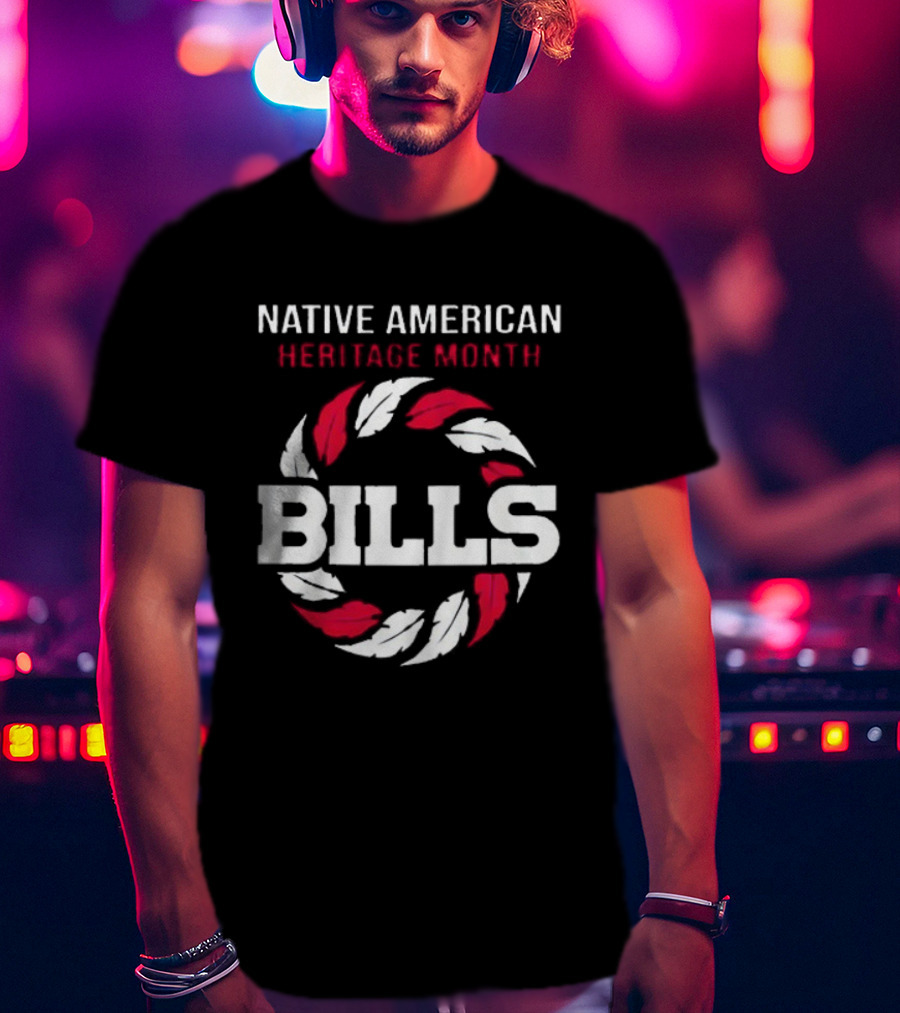 Buffalo Bills Native American Heritage Month Bills Wreath Design T-Shirt