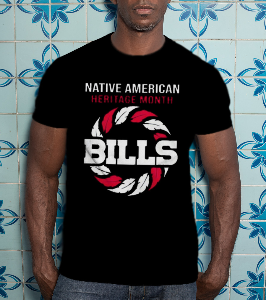 Buffalo Bills Native American Heritage Month Bills Wreath Design T-Shirt