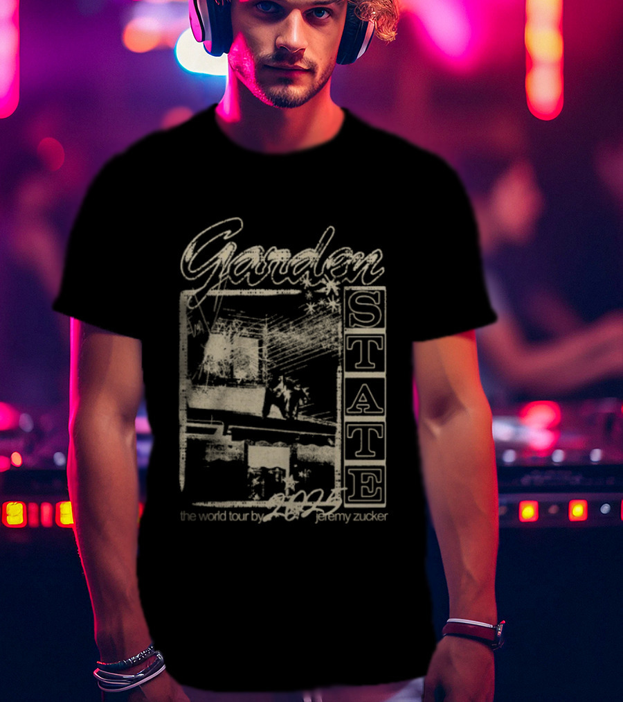 Garden State 2025 Jeremy Zucker World Tour Dates Photo T-Shirt