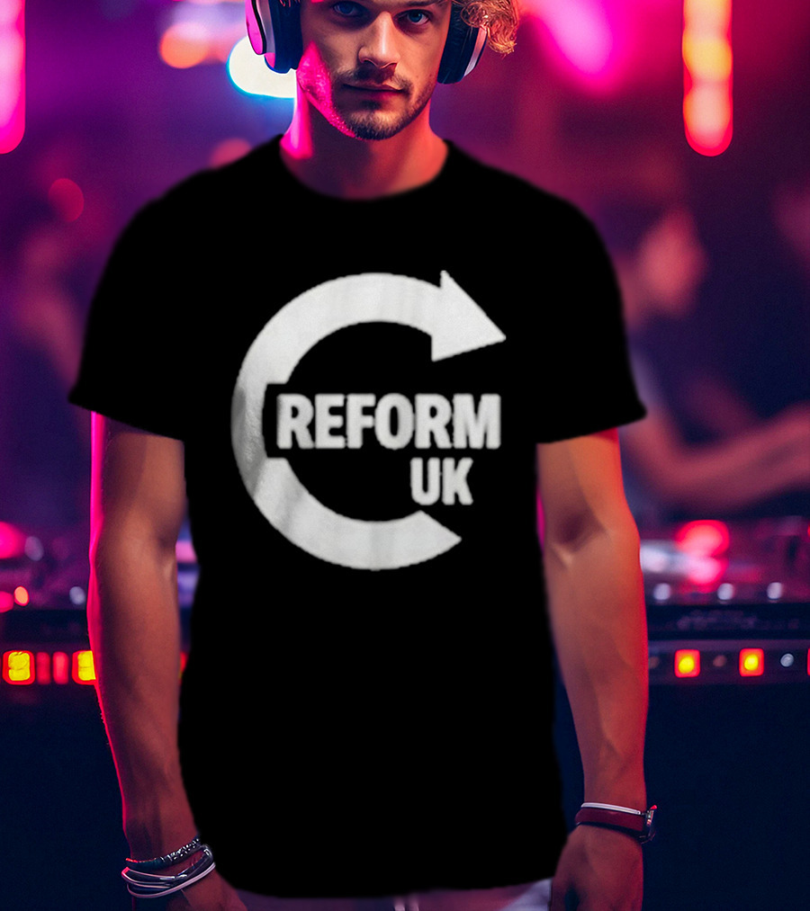 Reform UK Paul Doyle Political Symbol Arrow Circular Icon T-Shirt