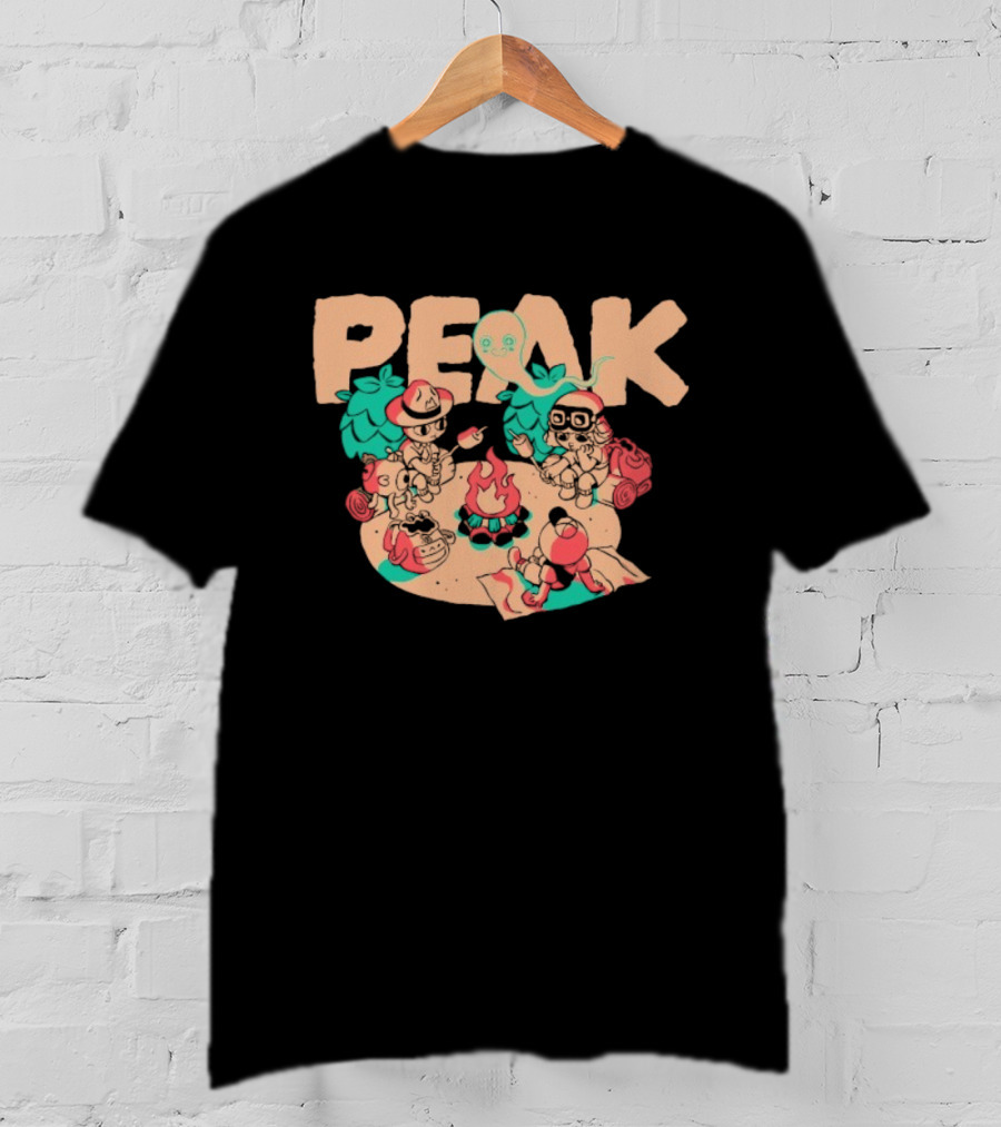 Peak Happy Campers Ghost Campfire Gathering T-Shirt