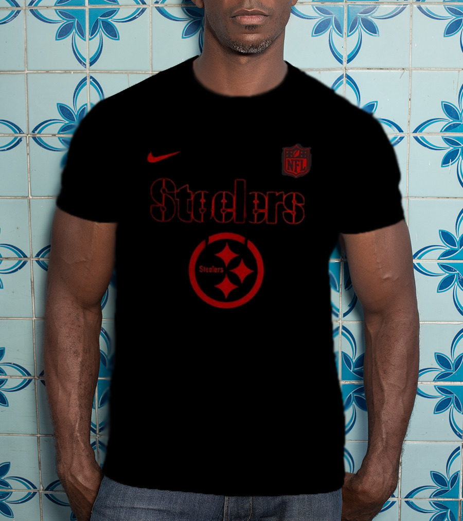 Pittsburgh Steelers Stranger Things NFL Licensed Collaboration Nike Edition T-Shirt