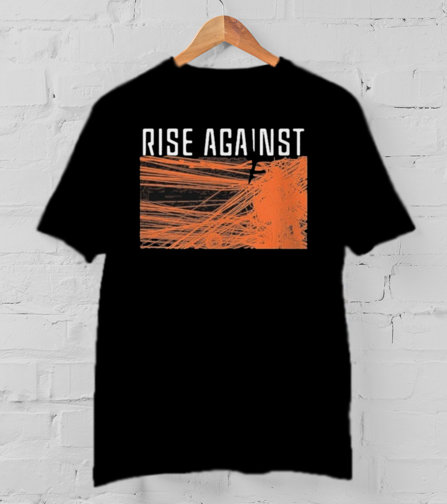Rise Against Wire Abstract Orange Lines T-Shirt