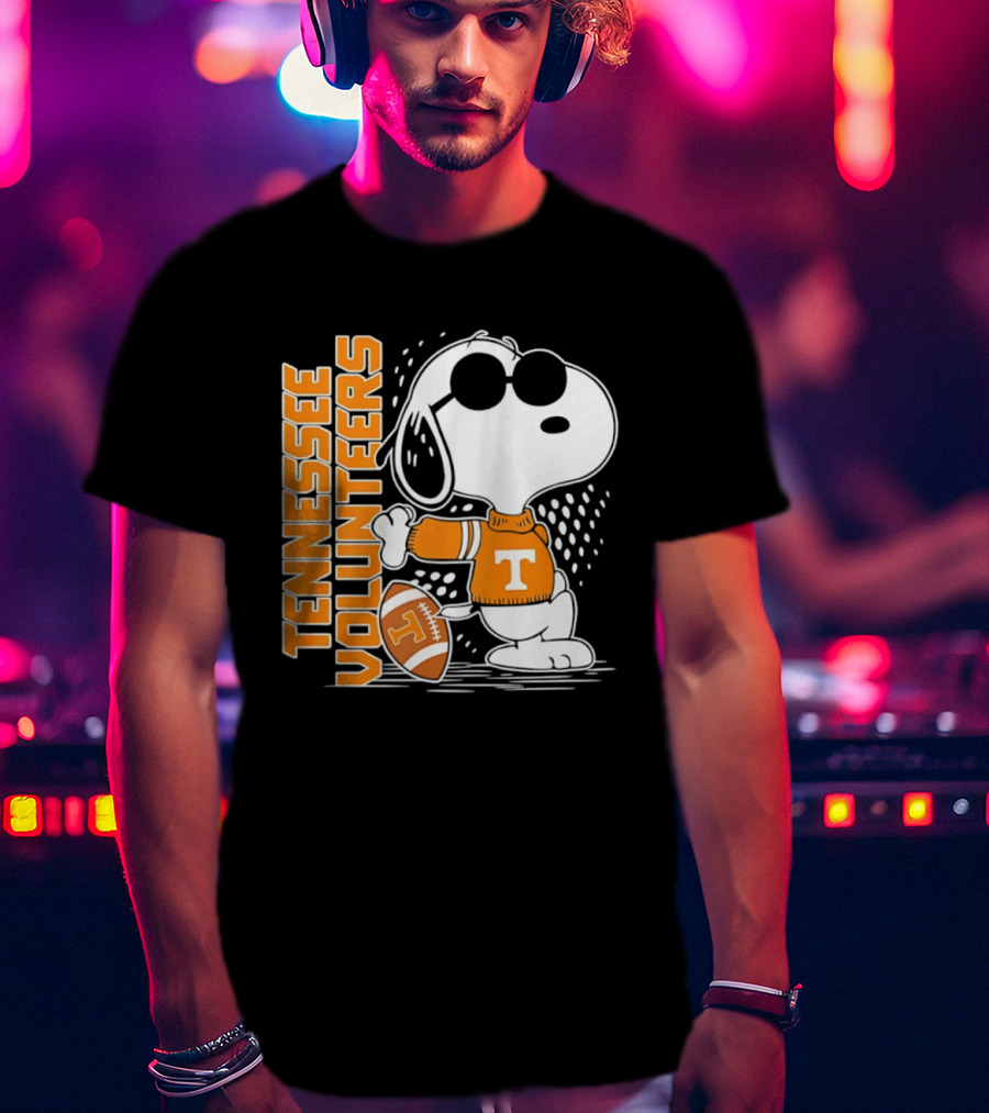 Snoopy Joe Cool Tennessee Volunteers Football Merchandise T-Shirt