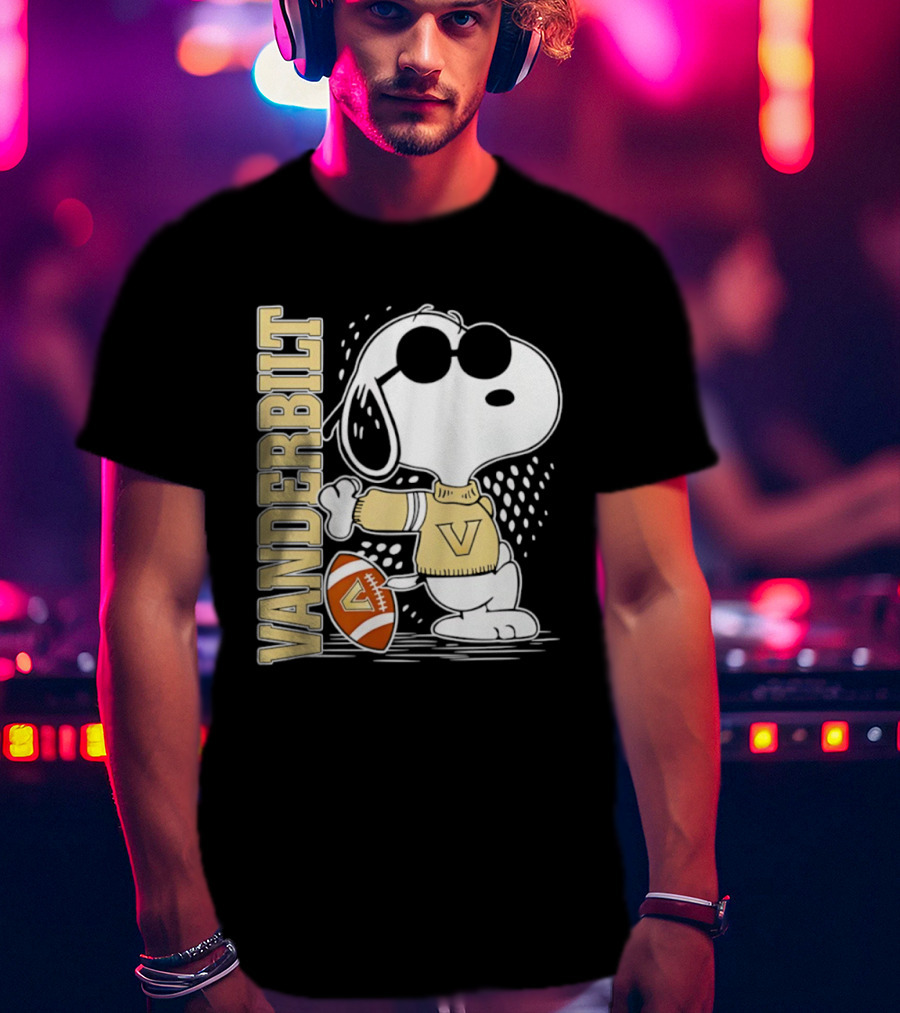 Snoopy Joe Cool Vanderbilt Commodores Football Merchandise Ornament T-Shirt