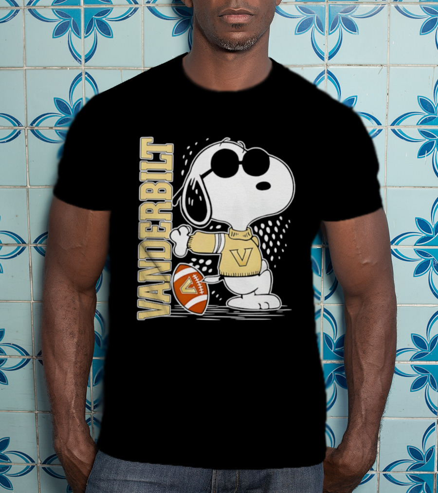 Snoopy Joe Cool Vanderbilt Commodores Football Merchandise Ornament T-Shirt