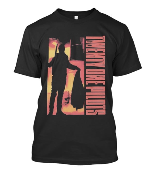 Twenty One Pilots Torchbearer Silhouette Fire Background T-Shirt