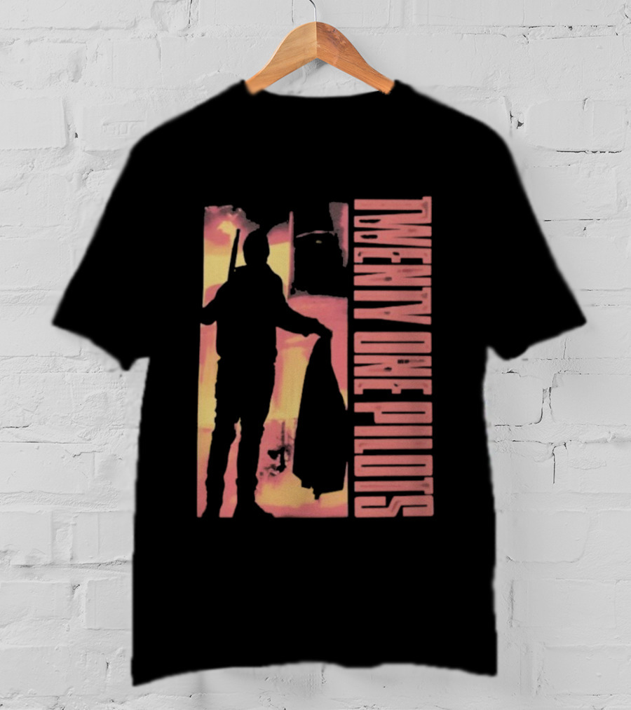 Twenty One Pilots Torchbearer Silhouette Fire Background T-Shirt