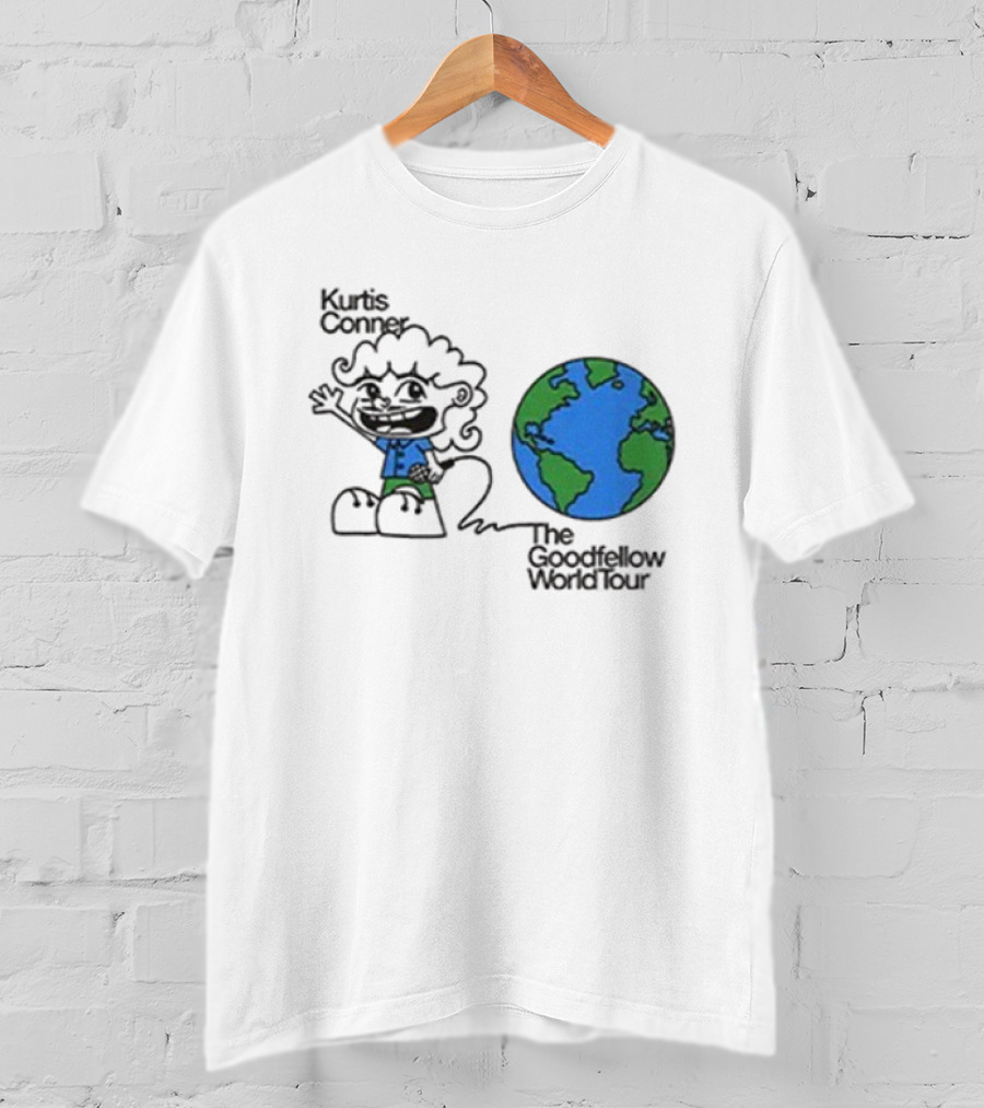 Kurtis Conner The Goodfellow World Tour 2025 Earth Character Illustration T-Shirt