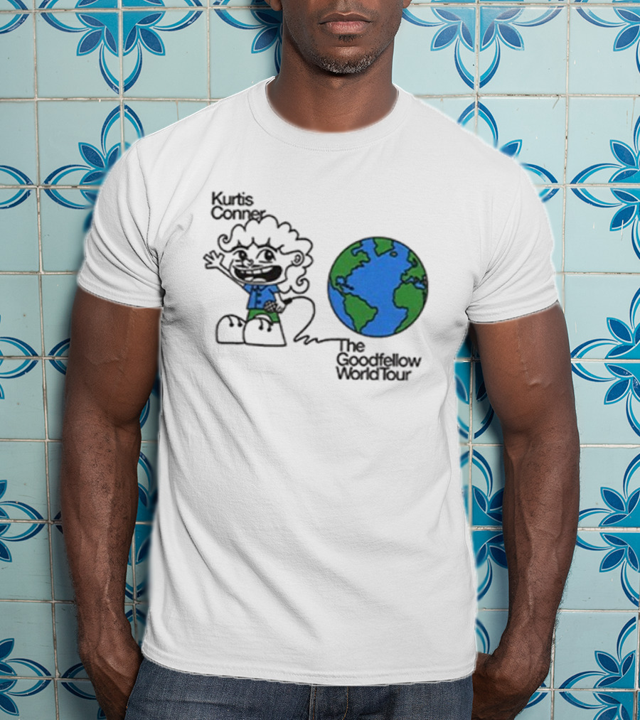 Kurtis Conner The Goodfellow World Tour 2025 Earth Character Illustration T-Shirt