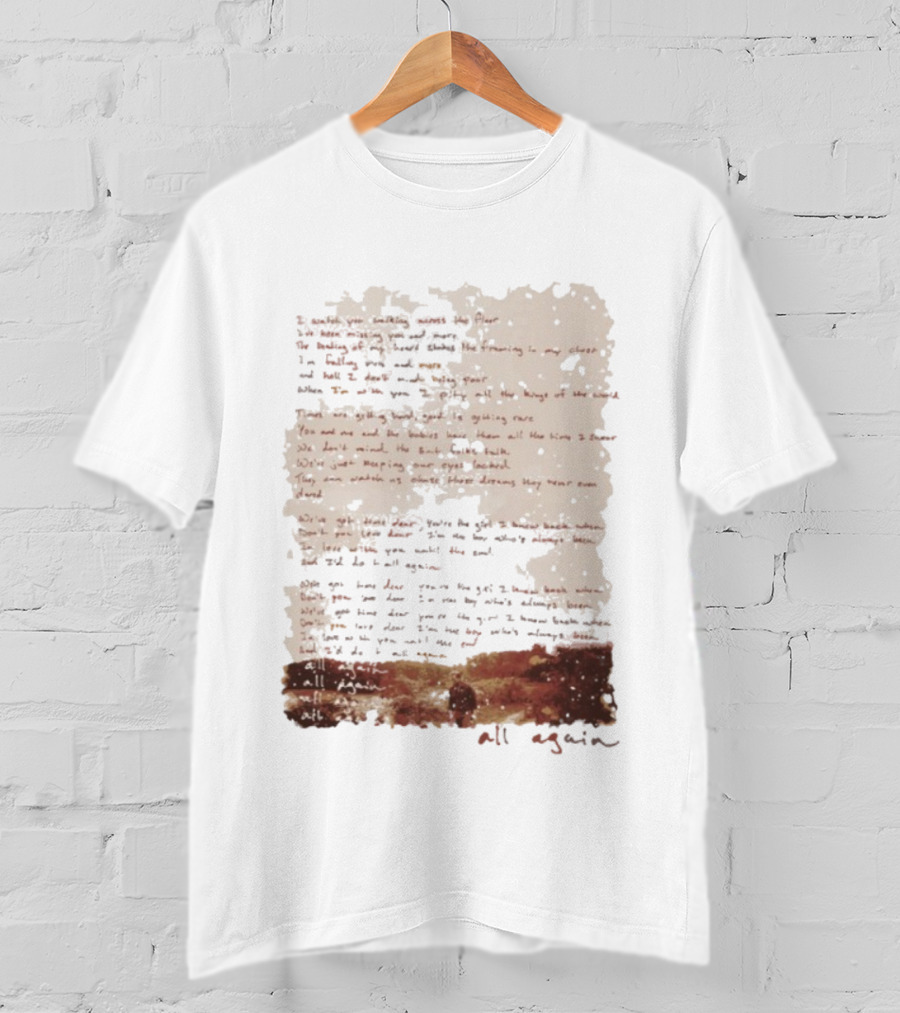 Charles Wesley Godwin Lyrics All Again Vintage Rustic Style T-Shirt