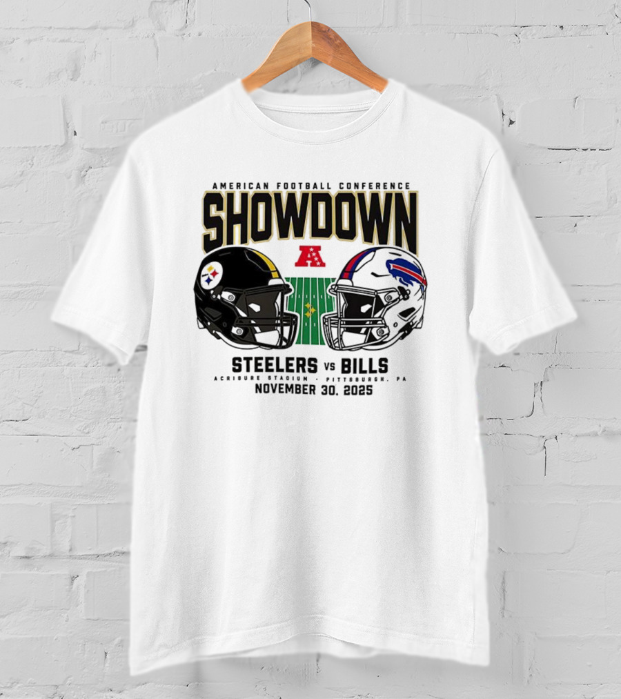 Steelers Vs Bills NFL Showdown November 30 2025 T-Shirt