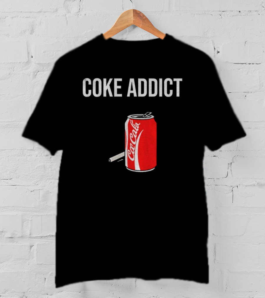Coke Addict Parody Can And Cigarette T-Shirt