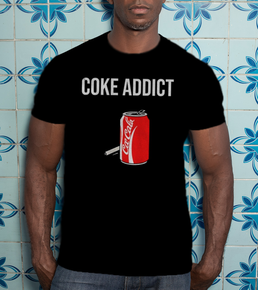 Coke Addict Parody Can And Cigarette T-Shirt