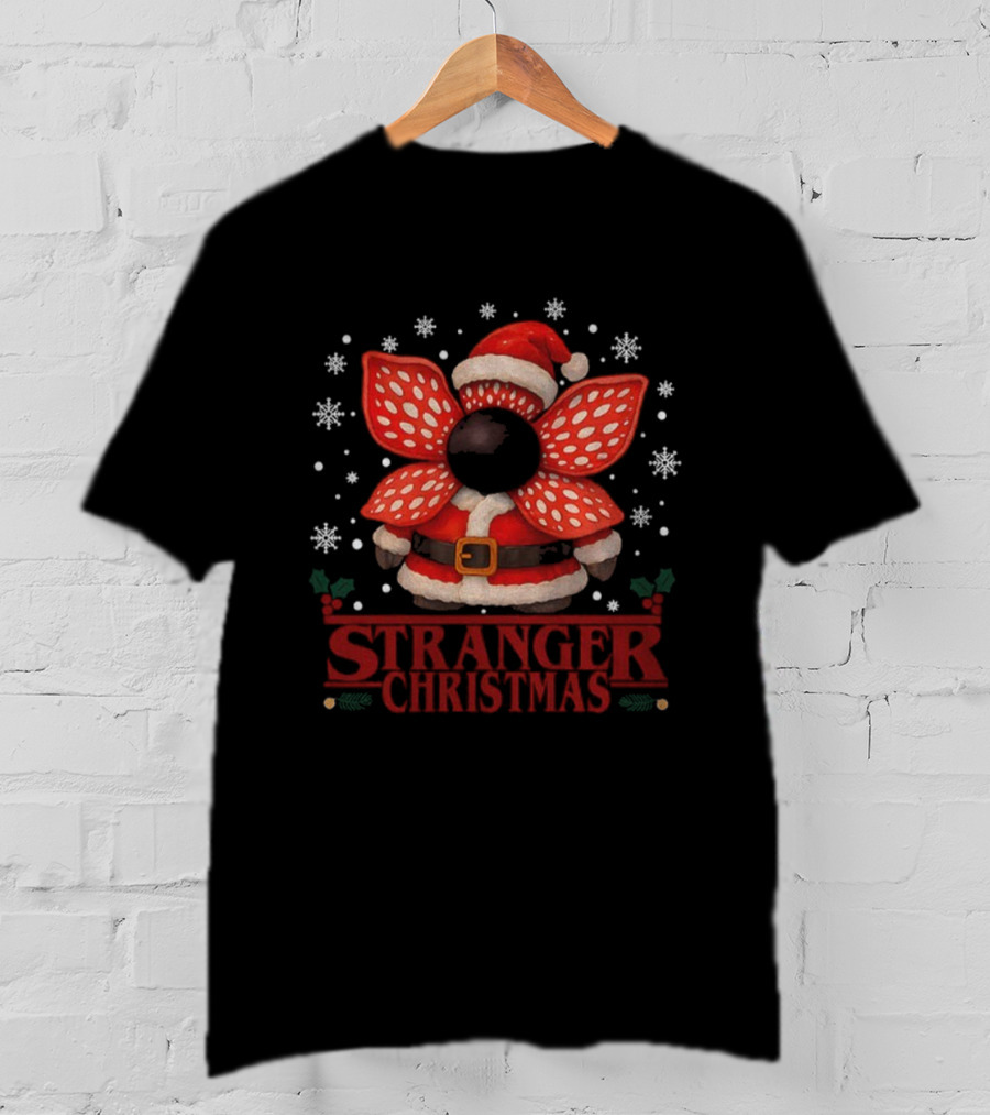 Stranger Things Demogorgon Santa Christmas Winter Monsters T-Shirt