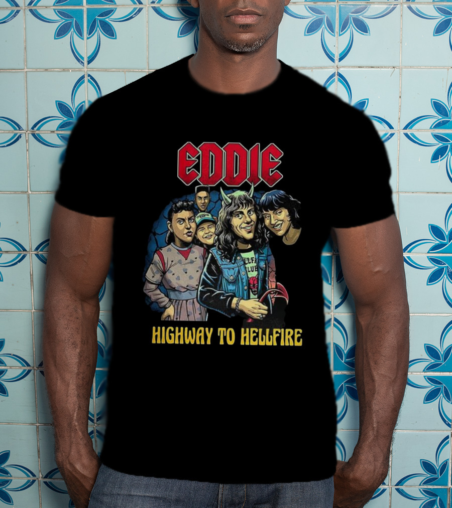 Eddie Munson Stranger Things Hellfire Club Cartoon Characters Highway To Hellfire T-Shirt