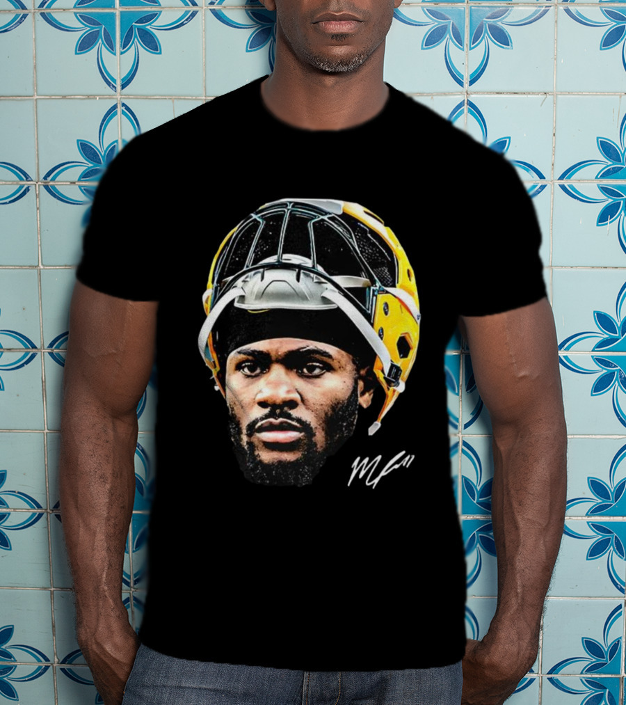 Micah Parsons Green Bay Packers Helmet Big Face Signature Football T-Shirt