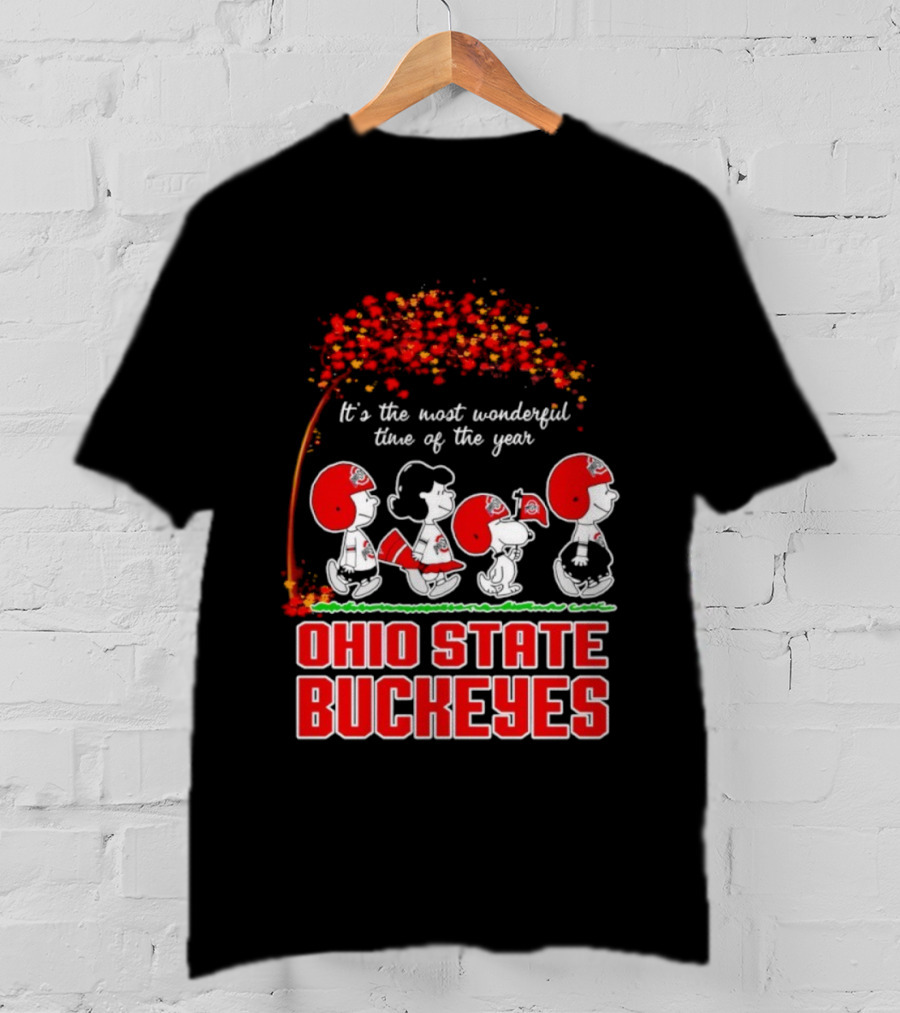 It's The Most Wonderful Time Peanuts Ohio State Buckeyes T-Shirt