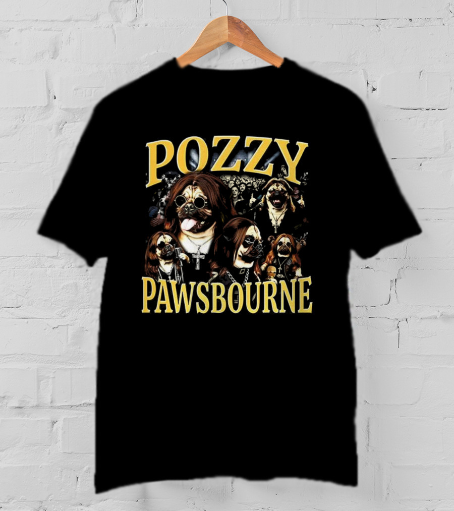 Pozzy Pawsbourne Dog Rock Music Parody Icons T-Shirt