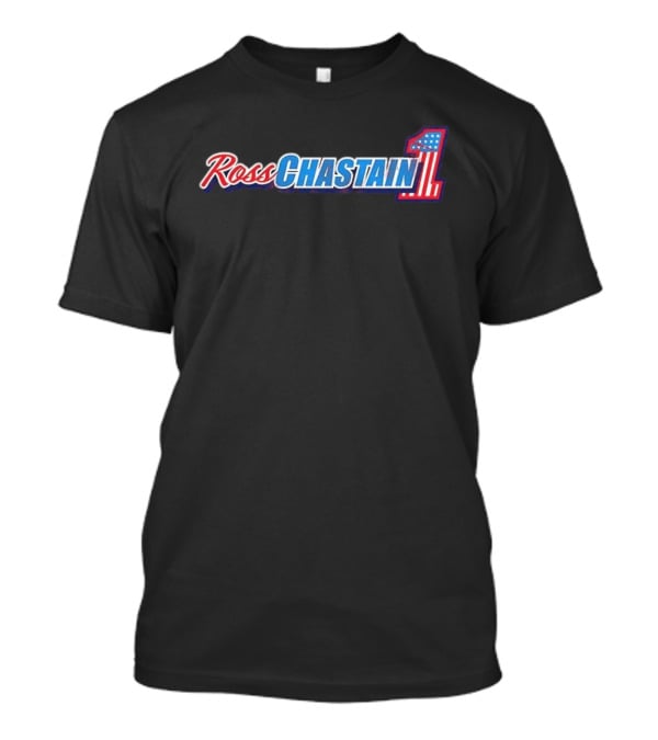 Ross Chastain 1 Red White And Busch Light American Flag Racing T-Shirt