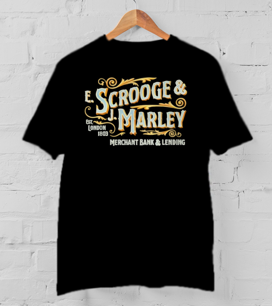 F. Scrooge & J. Marley Est 1803 London Merchant Bank & Lending T-Shirt
