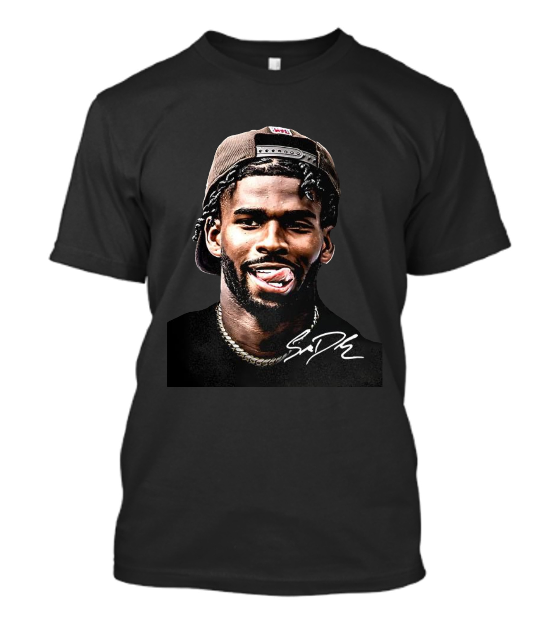 Shedeur Sanders Signature Auragang Football Cleveland Browns T-Shirt