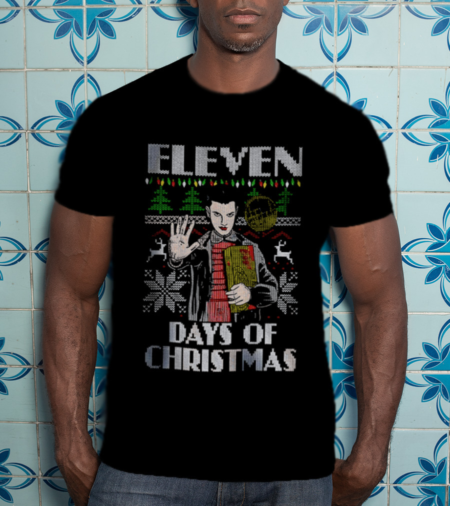 Eleven Christmas Stranger Things Holiday 2025 Sweater Style T-Shirt