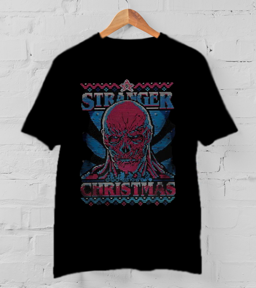 Stranger Things Vecna Christmas Holiday Sweater Style T-Shirt