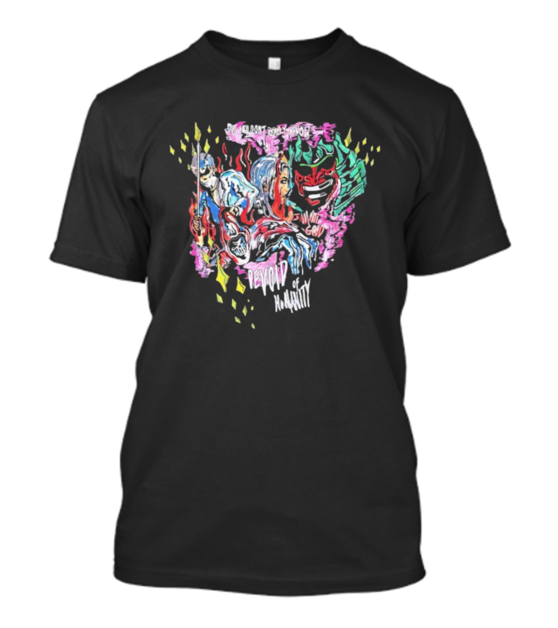 Warren Lotas You Don’t Really Know Devoid Of Humanity Masked Faces Youthful Warriors T-Shirt