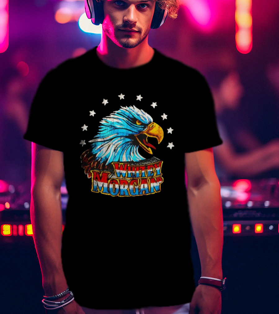 Whitey Morgan Screamin’ Eagle Stars Patriotic Style T-Shirt
