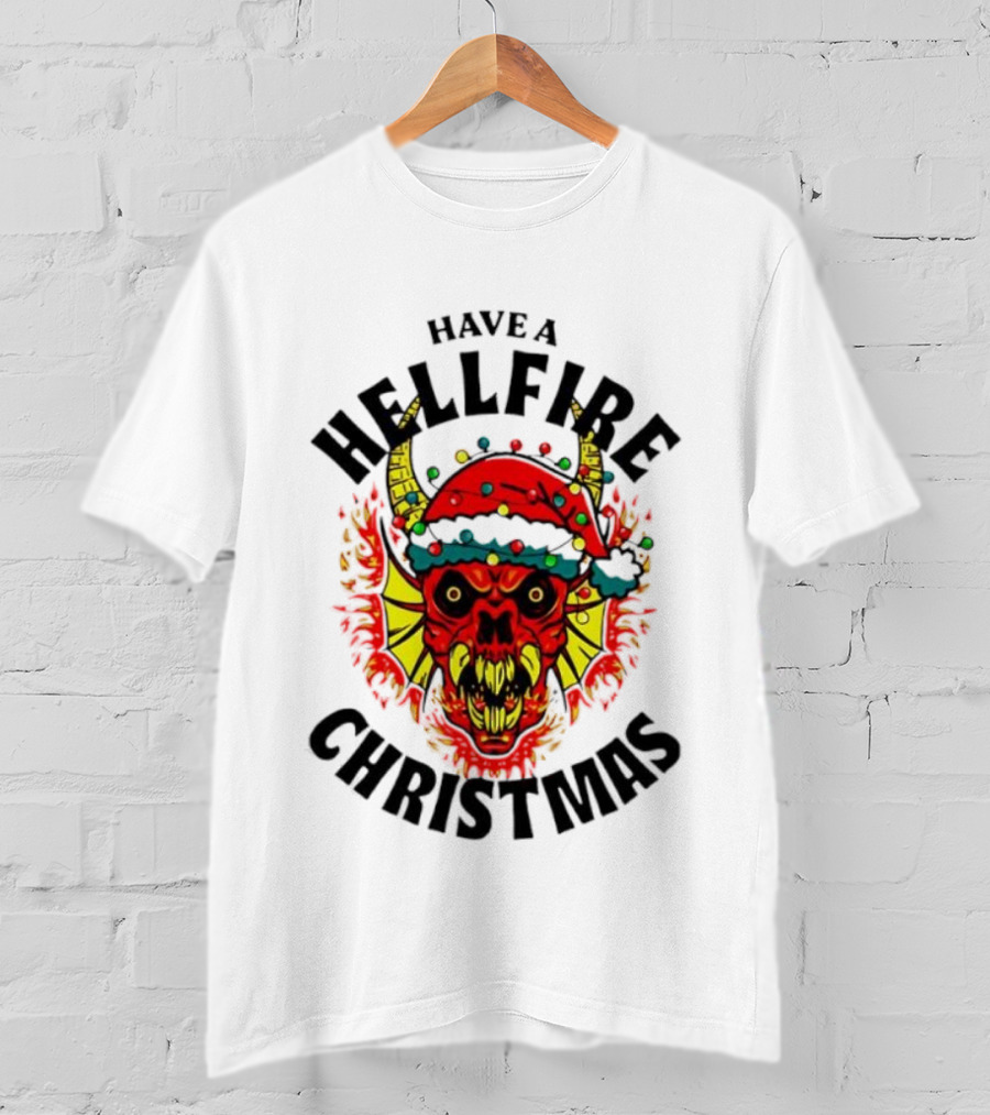 Have A Hellfire Christmas Demon Santa Hat T-Shirt