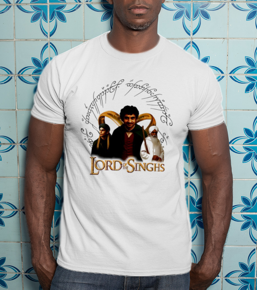 Lord Of The Singhs Fellowship Characters Parody T-Shirt