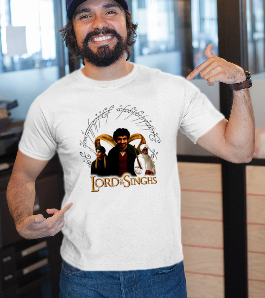 Lord Of The Singhs Fellowship Characters Parody T-Shirt