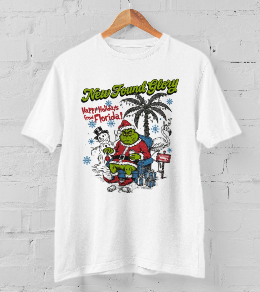 New Found Glory Happy Holidays From Florida Grinch Christmas Scene T-Shirt