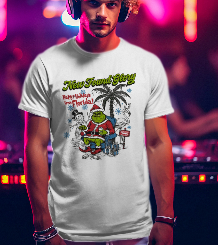 New Found Glory Happy Holidays From Florida Grinch Christmas Scene T-Shirt