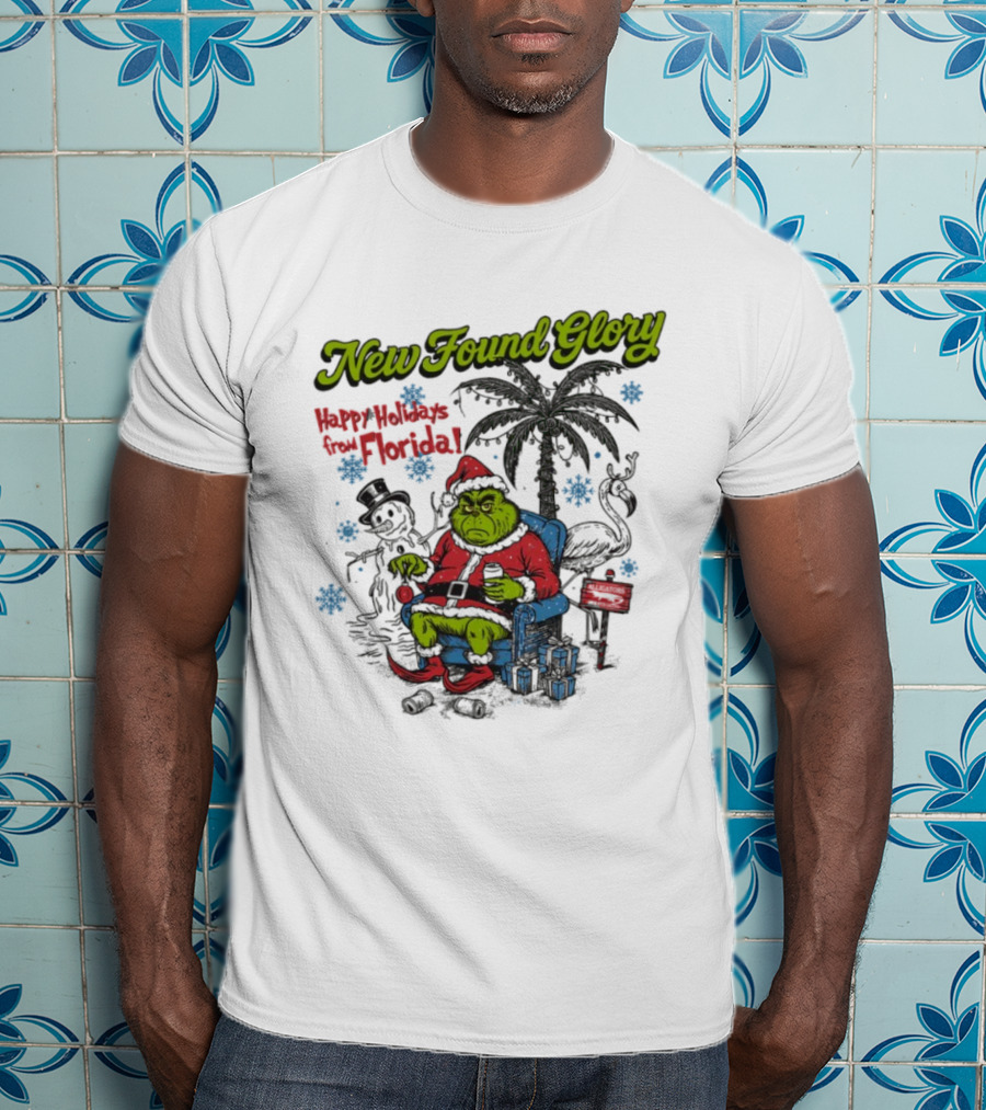 New Found Glory Happy Holidays From Florida Grinch Christmas Scene T-Shirt