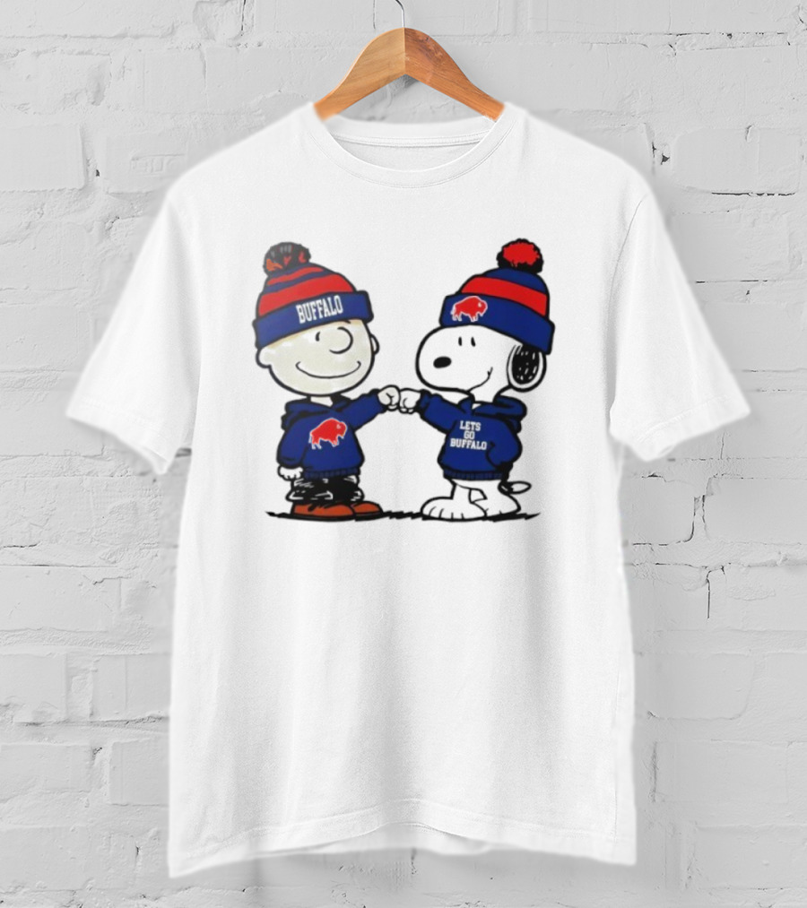 Charlie Brown Snoopy Buffalo Bills Lets Go Buffalo T-Shirt