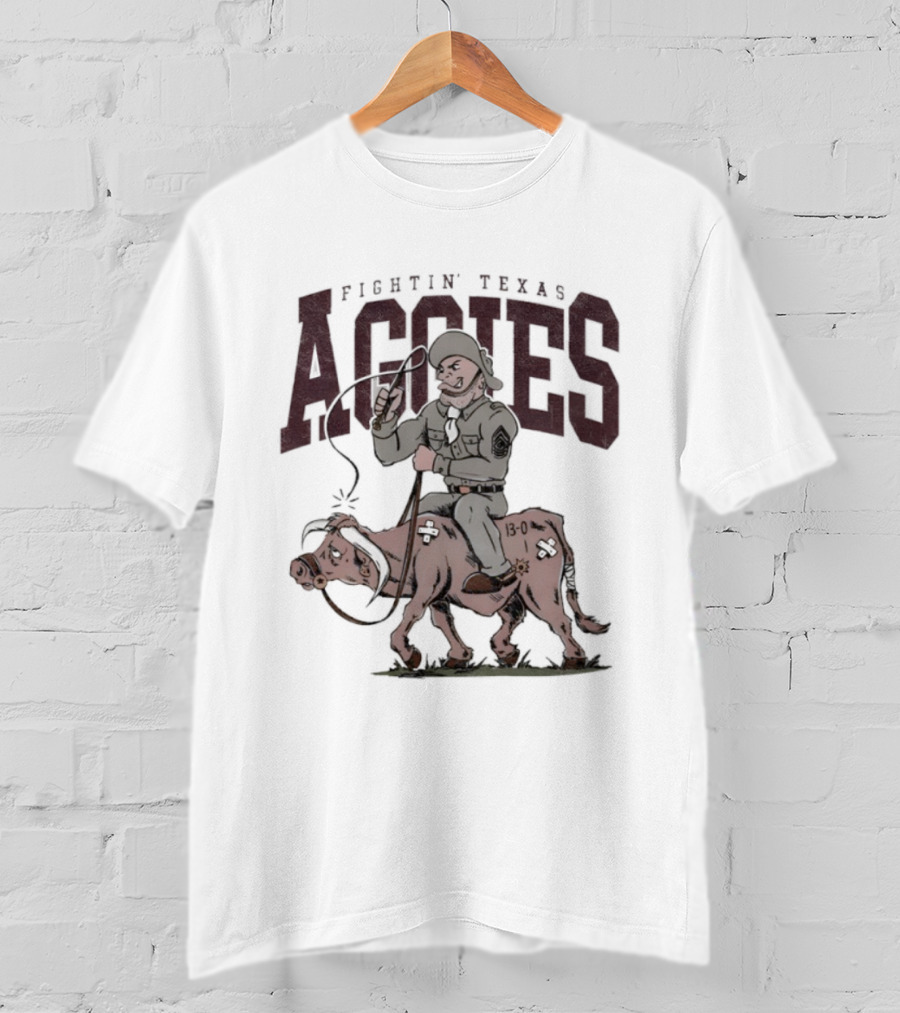 Fightin’ Texas Aggies Riding Mascot Sarge T.u. T-Shirt
