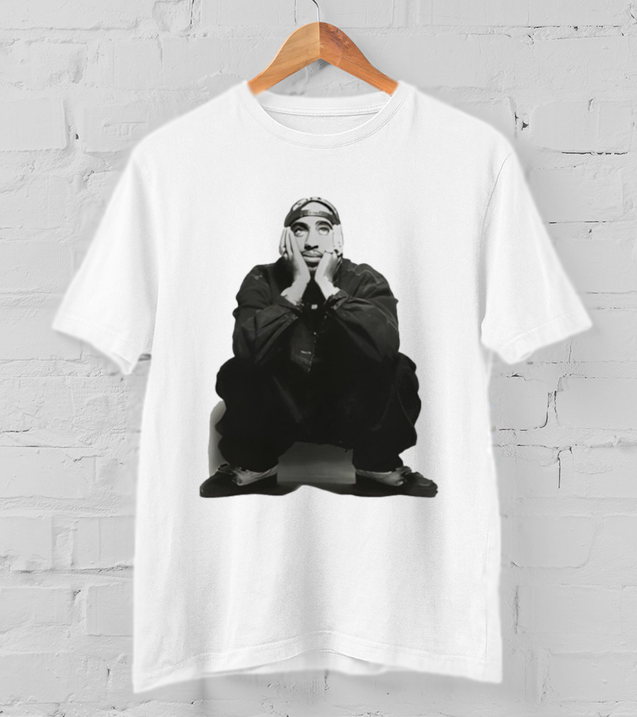 Pedro Pascal Sits Like Tupac Iconic Pose T-Shirt