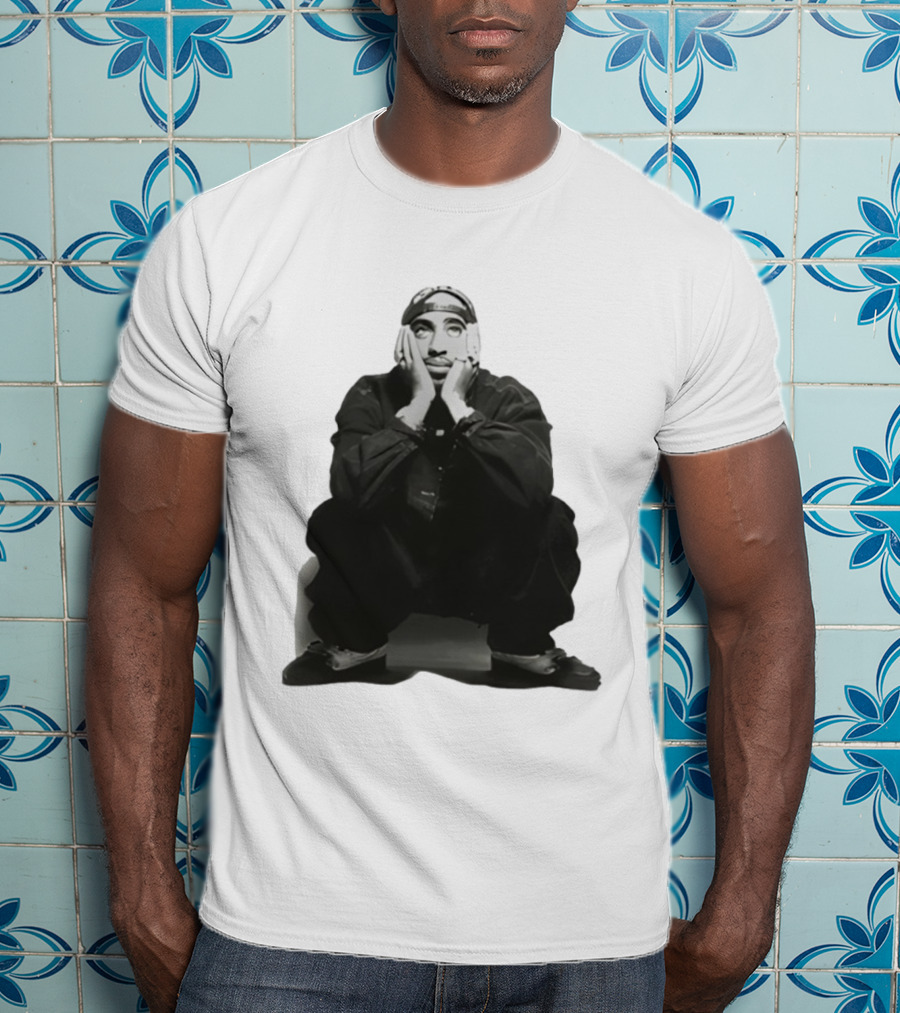 Pedro Pascal Sits Like Tupac Iconic Pose T-Shirt