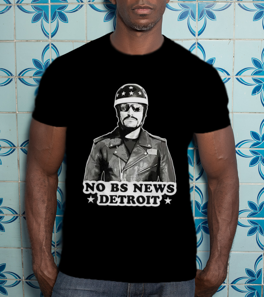 No BS News Detroit Leather Jacket Stars Sunglasses T-Shirt