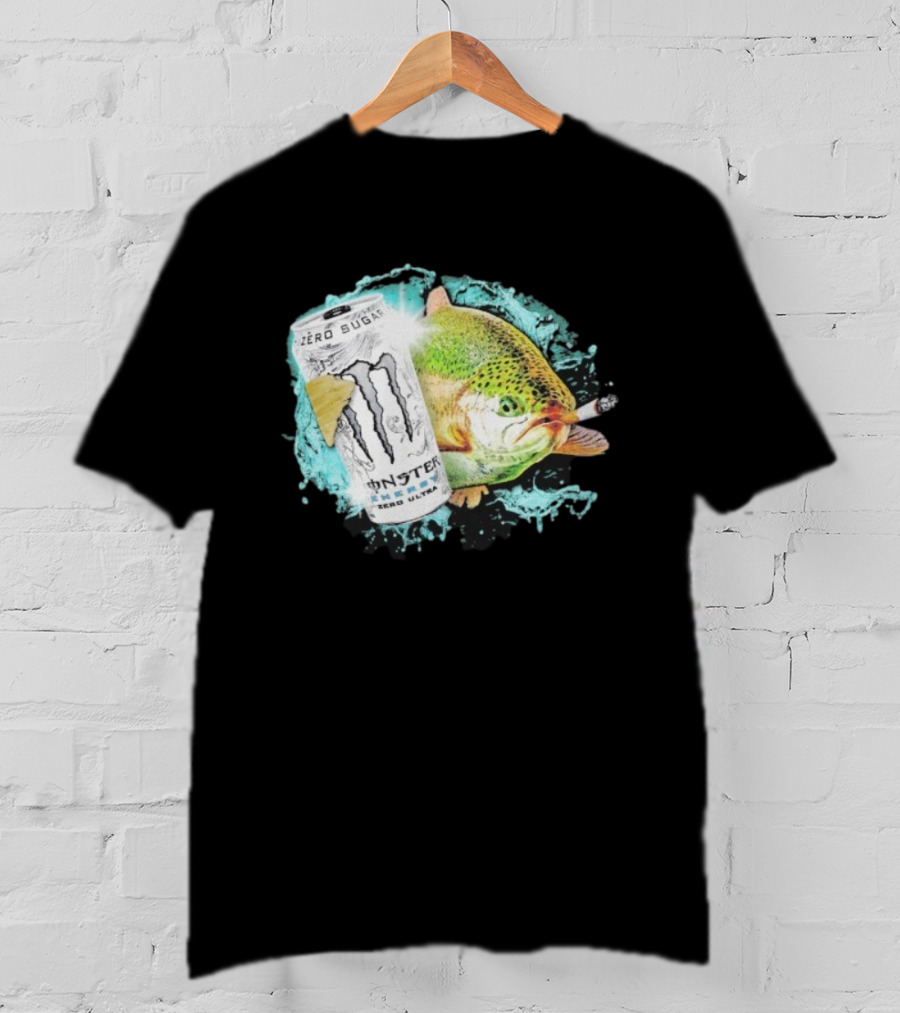 Dope Ass Fish Monster Energy Zero Sugar Cigarettes T-Shirt