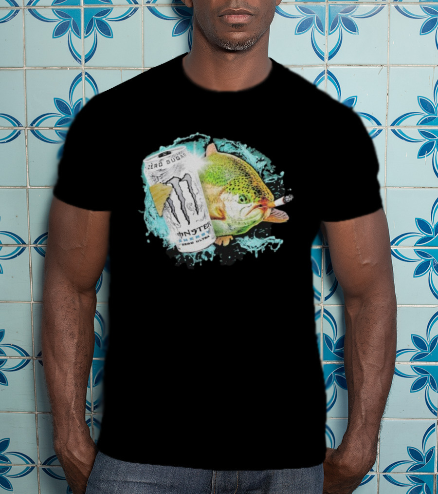Dope Ass Fish Monster Energy Zero Sugar Cigarettes T-Shirt