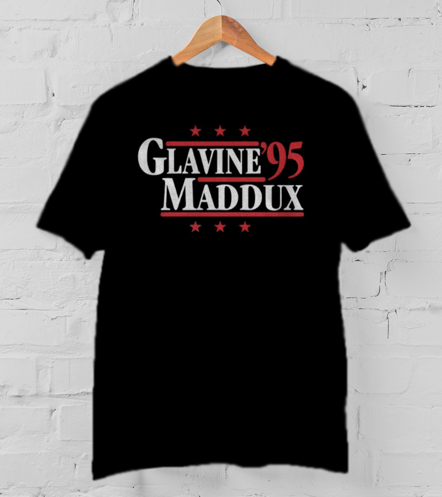 Glavine '95 Maddux Atlanta Braves Baseball Legends Stars T-Shirt