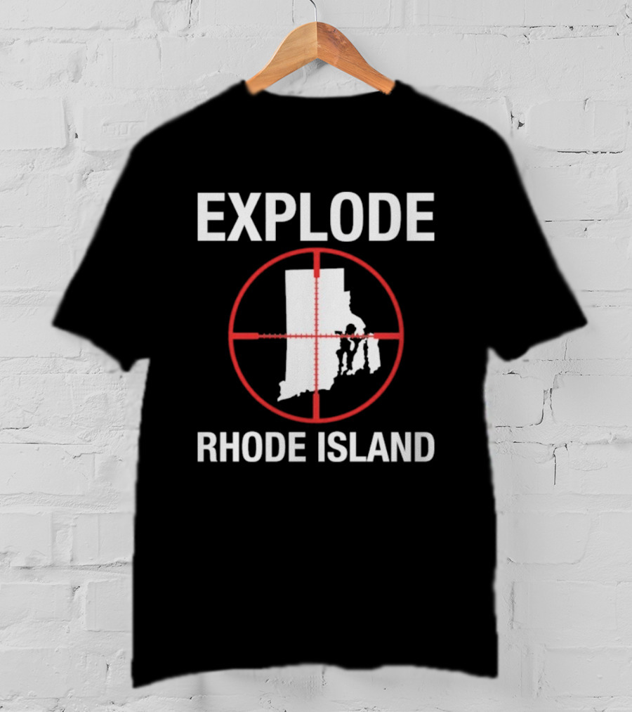 Explode Rhode Island Target Crosshair State Map T-Shirt